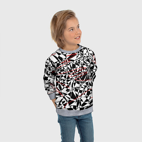 Детский свитшот Графика / 3D-Меланж – фото 3