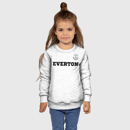 Детский свитшот Everton sport на светлом фоне посередине / 3D-Белый – фото 4