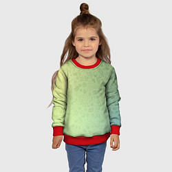 Свитшот детский Соцсети зеленый фон, цвет: 3D-красный — фото 2