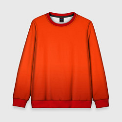 Свитшот детский Пылкий красно-оранжевый градиент, цвет: 3D-красный