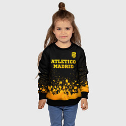 Свитшот детский Atletico Madrid - gold gradient посередине, цвет: 3D-черный — фото 2