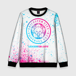 Детский свитшот Leicester City neon gradient style