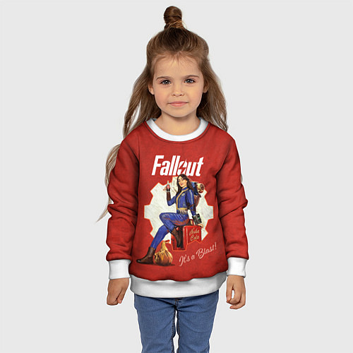 Детский свитшот Fallout - Lucy / 3D-Белый – фото 4