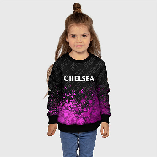 Детский свитшот Chelsea pro football посередине / 3D-Черный – фото 4