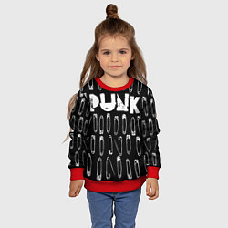 Свитшот детский Punk pins, цвет: 3D-красный — фото 2