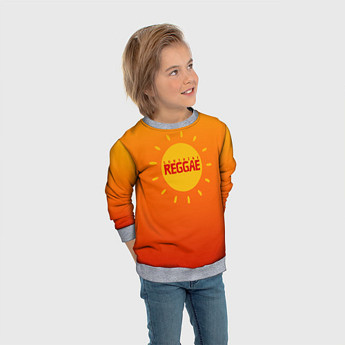 Детский свитшот Orange sunshine reggae / 3D-Меланж – фото 3