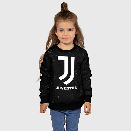 Детский свитшот Juventus sport на темном фоне / 3D-Черный – фото 4