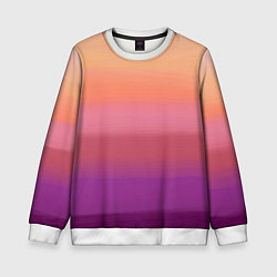 Свитшот детский Абстракция градиент на закате дня, цвет: 3D-белый