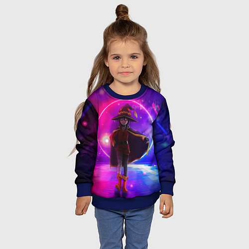 Детский свитшот Konosuba Мэгумин cute / 3D-Синий – фото 4