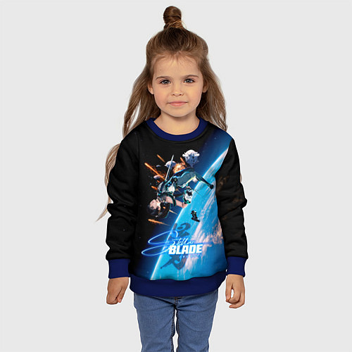 Детский свитшот Ева stellar blade / 3D-Синий – фото 4