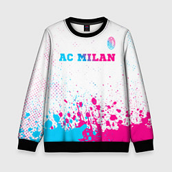 Детский свитшот AC Milan neon gradient style посередине