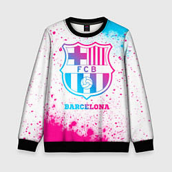 Детский свитшот Barcelona neon gradient style