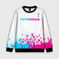 Детский свитшот Tottenham neon gradient style посередине