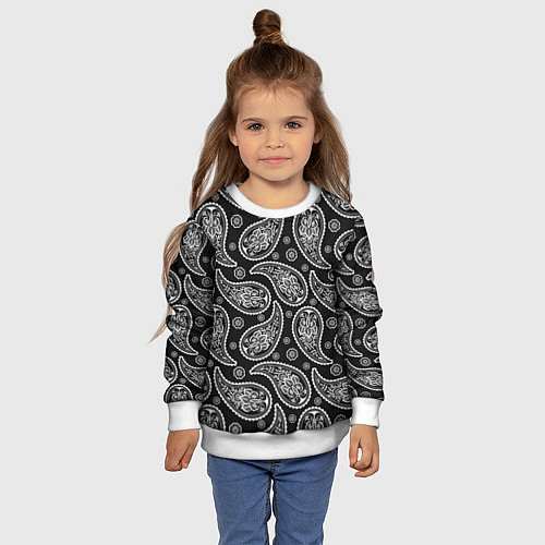 Детский свитшот Паттерн огурцы / 3D-Белый – фото 4