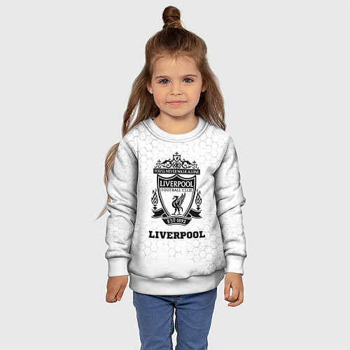 Детский свитшот Liverpool sport на светлом фоне / 3D-Белый – фото 4