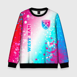 Детский свитшот West Ham neon gradient style вертикально