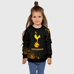 Свитшот детский Tottenham - gold gradient, цвет: 3D-черный — фото 2
