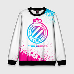 Детский свитшот Club Brugge neon gradient style