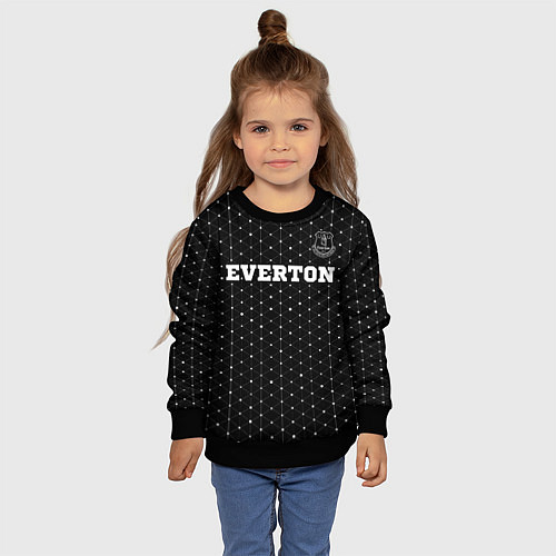Детский свитшот Everton sport на темном фоне посередине / 3D-Черный – фото 4