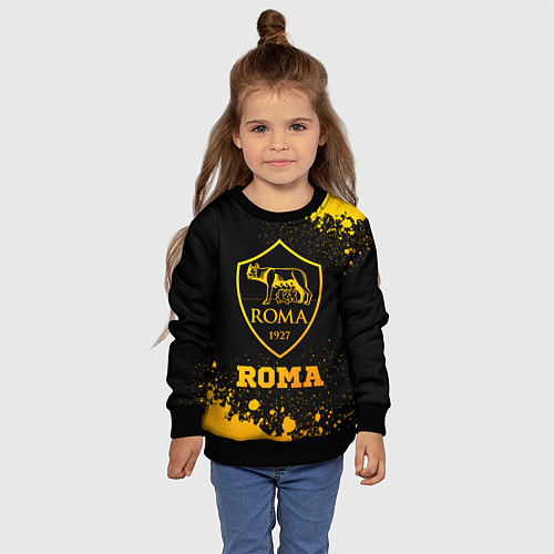 Детский свитшот Roma - gold gradient / 3D-Черный – фото 4