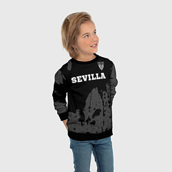 Свитшот детский Sevilla sport на темном фоне посередине, цвет: 3D-черный — фото 2