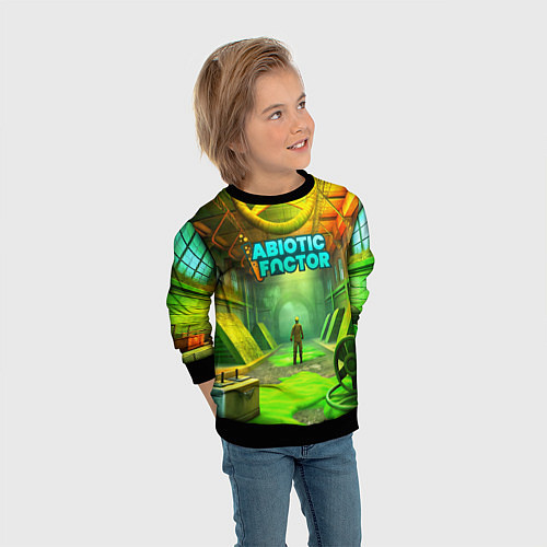 Детский свитшот Abiotic Factor атомный завод / 3D-Черный – фото 3