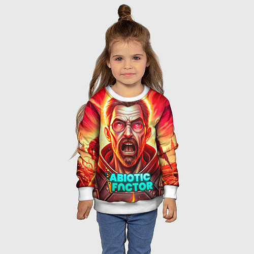 Детский свитшот Abiotic Factor персонаж / 3D-Белый – фото 4