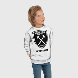 Свитшот детский West Ham sport на светлом фоне, цвет: 3D-белый — фото 2