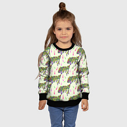 Свитшот детский Елизавета и капли, цвет: 3D-черный — фото 2