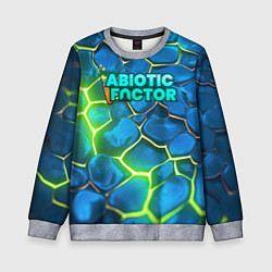 Детский свитшот Abiotic Factor logo bright neon