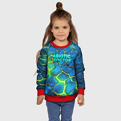 Свитшот детский Abiotic Factor logo bright neon, цвет: 3D-красный — фото 2