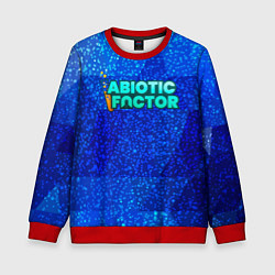 Детский свитшот Abiotic Factor logo blue neon