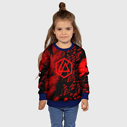 Свитшот детский Linkin park red logo, цвет: 3D-синий — фото 2