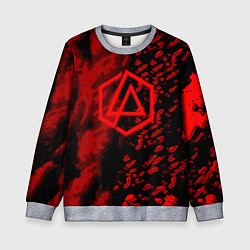 Свитшот детский Linkin park red logo, цвет: 3D-меланж