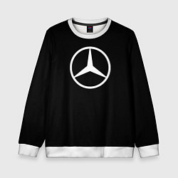 Свитшот детский Mercedes benz logo white, цвет: 3D-белый