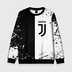 Свитшот детский Juventus краски текстура спорт, цвет: 3D-черный