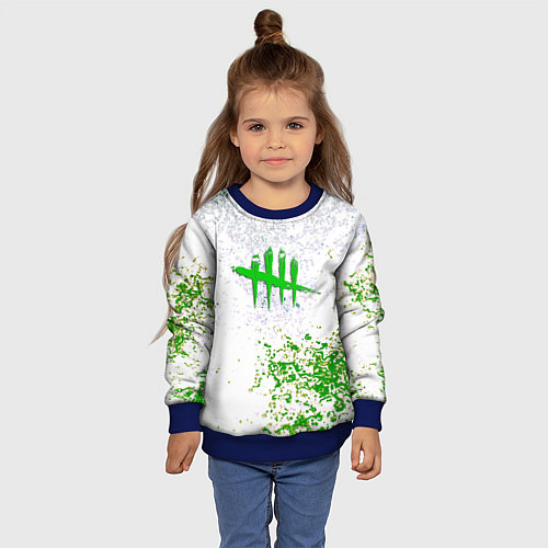 Детский свитшот Dead by daylight краски / 3D-Синий – фото 4