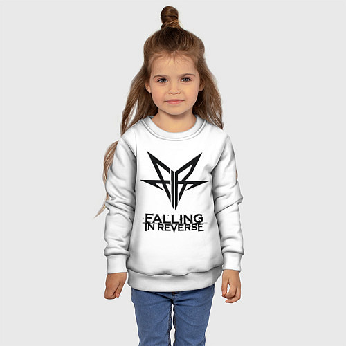 Детский свитшот Falling in Reverse band logo / 3D-Белый – фото 4