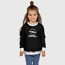 Свитшот детский Opel logo white, цвет: 3D-белый — фото 2