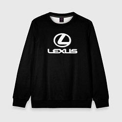 Свитшот детский Lexus white logo, цвет: 3D-черный