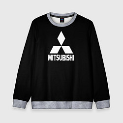 Свитшот детский Mitsubishi logo white, цвет: 3D-меланж