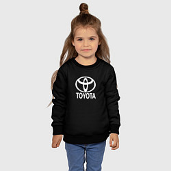 Свитшот детский Toyota white logo, цвет: 3D-черный — фото 2