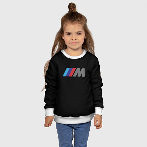 Детский свитшот BMW sport logo / 3D-Белый – фото 4