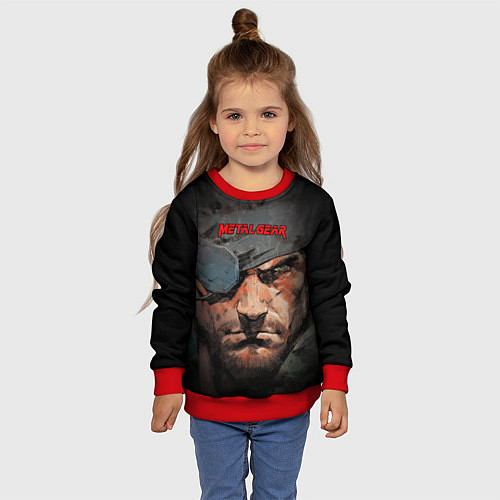 Детский свитшот Metal gear Venom Snake / 3D-Красный – фото 4