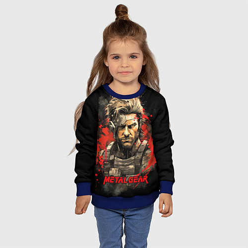 Детский свитшот Venom Snake Metal gear game / 3D-Синий – фото 4