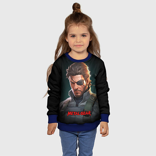Детский свитшот Веном Снейк из игры Metal gear / 3D-Синий – фото 4