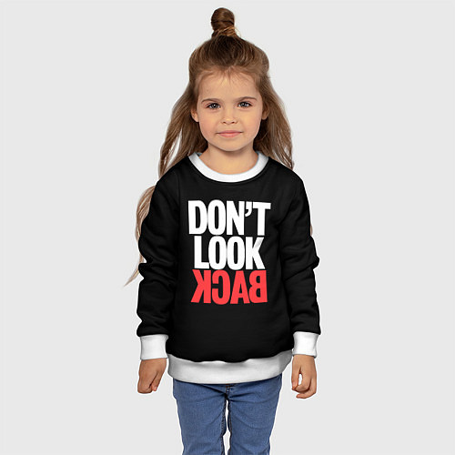 Детский свитшот Dont look back - the call / 3D-Белый – фото 4