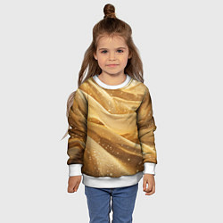 Свитшот детский Золотистая текстура с блестками, цвет: 3D-белый — фото 2