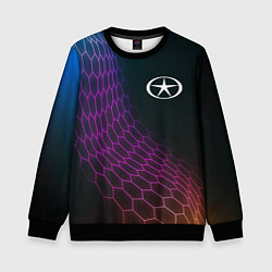 Свитшот детский JAC neon hexagon, цвет: 3D-черный