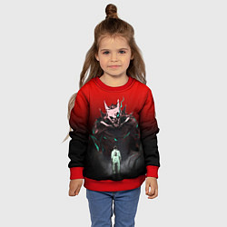 Свитшот детский Кайдзю - Хибино, цвет: 3D-красный — фото 2